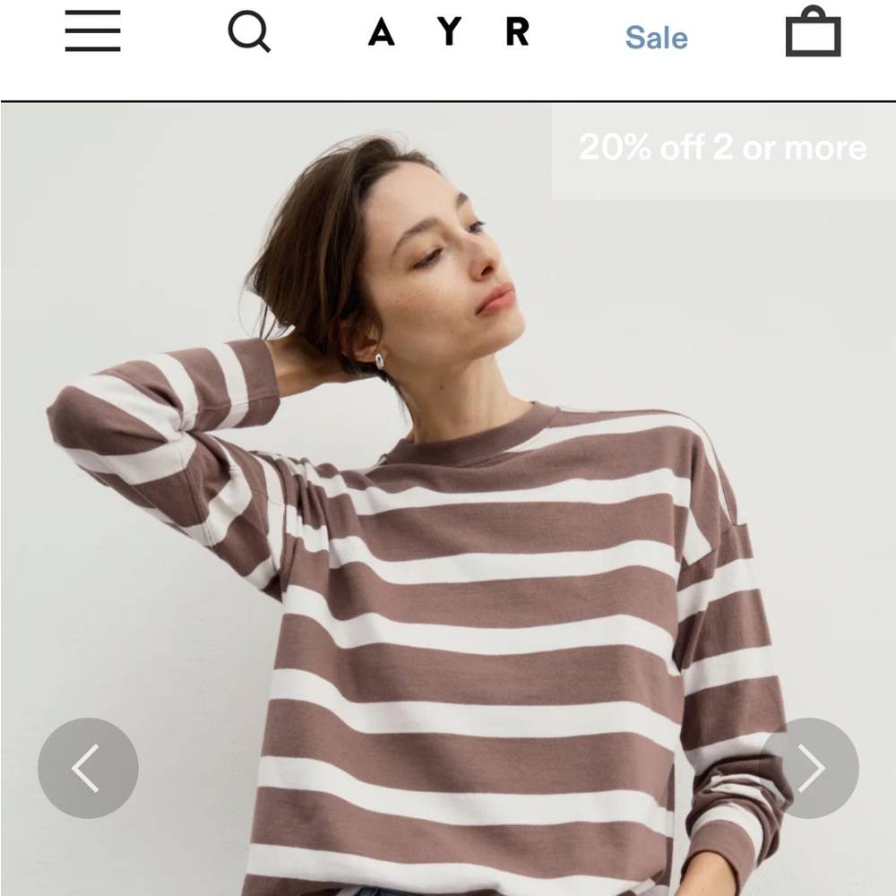 AYR striped long sleeve shirt